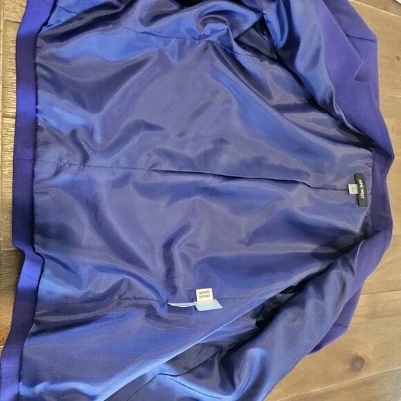 Nine West Women's Vibrant Purple Open Blazer, Lined, Size 16 - Picture 4 of 9